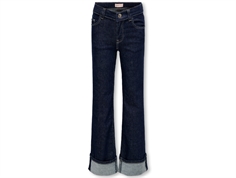 Kids ONLY dark blue denim wide fold-up jeans